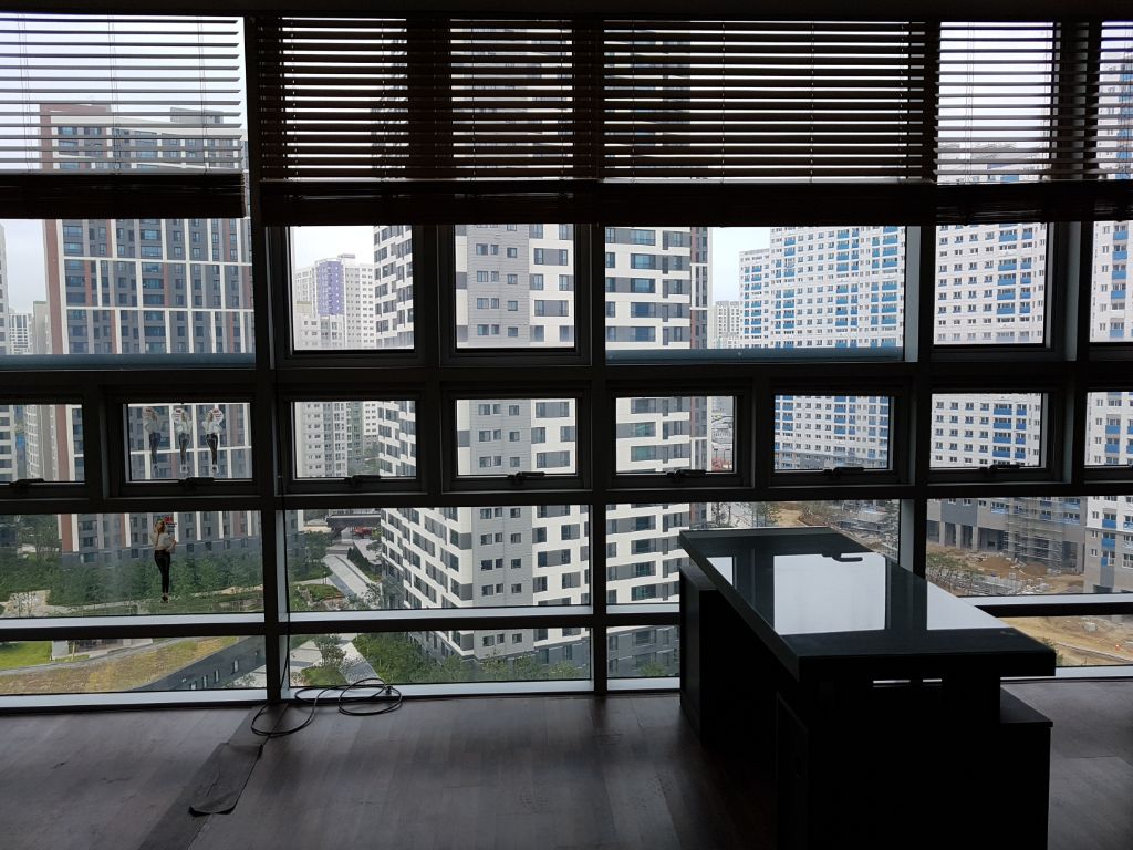 넓은 창문 전망